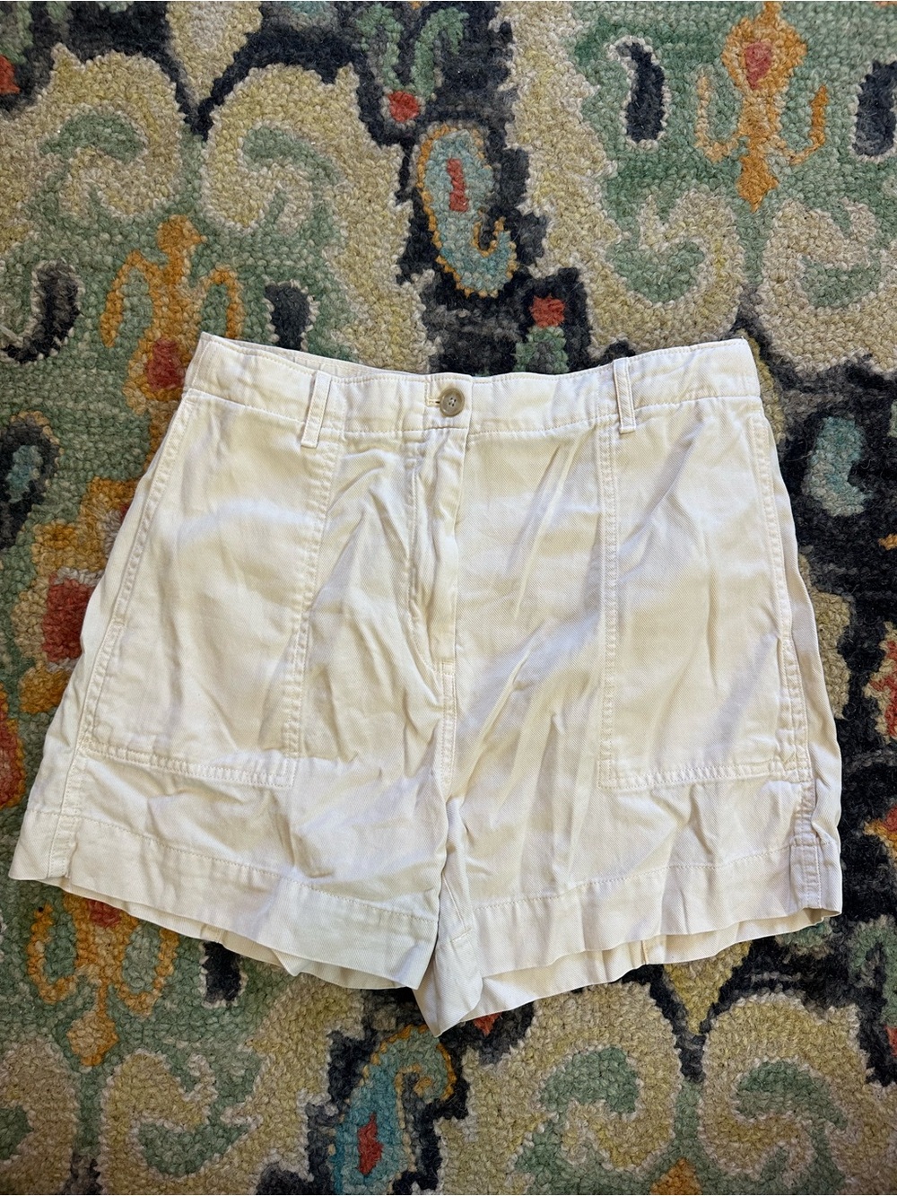 Banana Republic White Cotton Casual Shorts EUC